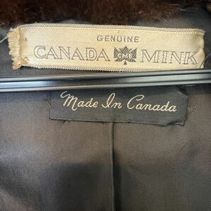 CANADA MINK カナダミンク 毛皮コート ミンク ブラウン サイズ13号 名前入りの画像6
