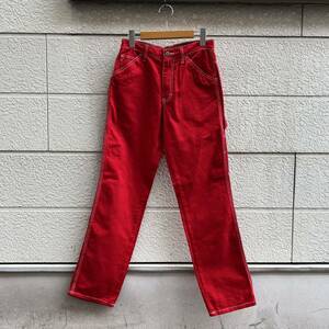 USED USA古着 赤 ディッキーズ ペインターパンツ カラーパンツ Dickies レディース アメリカ古着 vintage ヴィンテージ ワークパンツ