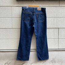 80s USA製 リーバイス 517 デニムパンツ ブーツカット 濃紺 Levi's アメリカ製 古着 vintage ヴィンテージ 40インチ 大きいサイズ 美品_画像2