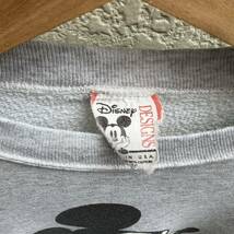 90s USA製 ミッキーマウス スウェットシャツ グレー ディズニー オフィシャル Disney アメリカ製 古着 vintage ヴィンテージ 大きめ_画像8