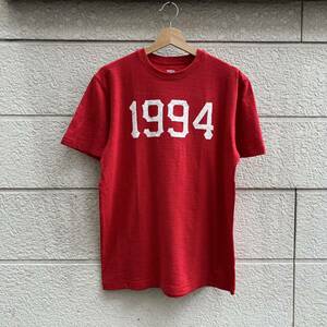 USED USA古着 赤 プリントTシャツ 半袖Tシャツ 1994 OLD NAVY オールドネイビー アメリカ古着 vintage ヴィンテージ Mサイズ 