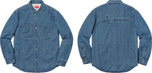 即決 Blue L 送料無料 国内正規品 18AW Supreme Sherpa Lined Denim Shirt