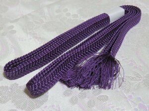 日本刀の下げ緒「正絹」本絹 2ｍ30㎝ 変わり笹浪織り 京都の組紐 紫色