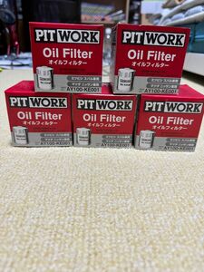 PITWORK (ピットワーク) オイルフィルター AY100-KE001 日産純正部品　５個