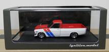 イグニッションモデル IG1119 1/43 Nissan Sunny Truck (B121) Longd Red/White_画像1