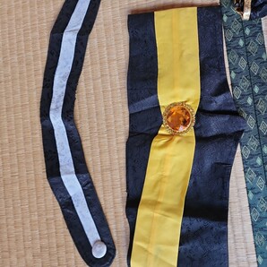 FGO 玉藻の前 Lサイズ 一円スタートコスプレ衣裳 ジャガード ブルーと黒に白と黄色とゴールド レース付きのリボンがオシャレの画像9