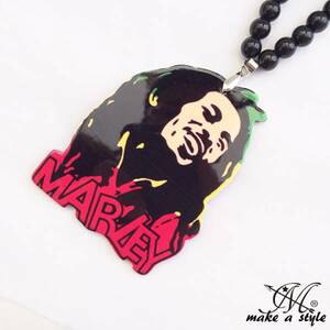  Bob ma- Lee las Takara - black Reggae necklace 343