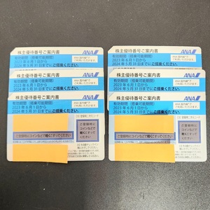 C-0328K 【6枚セット】 未使用 ANA 全日空輸 株主優待券 有効期限：2023年6月1日～2024年5月31日まで 6枚セット 国内線 航空券