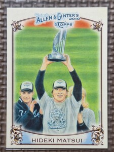 2010 Topps Allen & Ginter #AGHS10 HIDEKI MATSUI baseball Sketches New York Yankees Yomiuri Giants