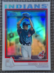 2004 Topps Chrome #T116 KAZUHITO TADANO RC Refractor Cleveland Indians Hokkaido Nippon Ham Fighters