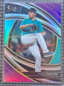 2020 Panini Select #137 YUSEI KIKUCHI Premier Purple/Green/White Tri-Prizm Seattle Mariners Saitama Seibu Lions