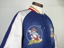 【送料無料 32%OFF】HOUSTON ヒューストン インディゴ スカジャン SOUVENIR JACKET 「風神雷神」 NO.51364 VINTAGE WASH_Lサイズ_画像5