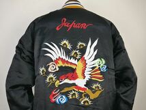 【送料無料 26%OFF】HOUSTON ヒューストン レーヨン スカジャン SOUVENIR JACKET 「EAGLE柄」 NO51362 BLACK_Lサイズ_画像2