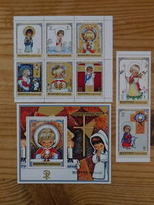 マナーマ　1971年　天使　8種　未使用切手＋切手シート
