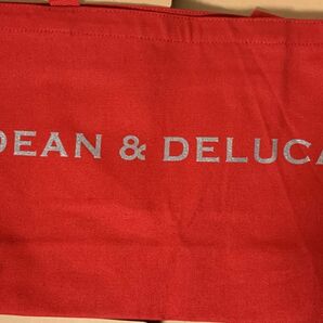 DEAN&DELUCA ディーン&デルーカ トートバッグ レッド　Lサイズ