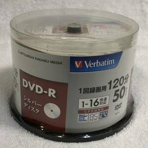 MITSUBISHI KAGAKU MEDIA Verbatim DVD-R 4.7GB 1回録画用 VHR12J50VS1 50枚パック 未開封品