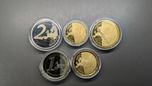 S3303 古美術 硬貨 硬幣 貨幣 海外 コイン ユーロ 5枚まとめ 総重量約43g アンティーク_画像1