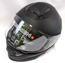 【1円出品】REIZEN モジュラーヘルメット マットブラック L(59～60cm未満）リード工業 フルフェイスの安全性_画像1
