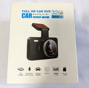 【1円出品】Anero ドライブレコーダー G68 ブラック 32GB FULL HD CAR DVR 32GB 3インチ 170°広角撮影 