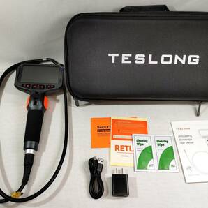 【1円出品】Teslong 先端可動式ファイバースコープ 工業用内視鏡 内視鏡カメラ 4.5インチ 1080P 防水 検査カメラ LEDライト TD450Sの画像2