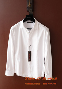 新品■GianLarini カッターシャツ 白 42/L メンズ Yシャツ ビジネス 長袖 シャツ シンプル 薄手 紳士 ドレスシャツ ホワイト 高品質 収縮