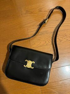 セリーヌ ショルダーバッグ ブラック ヴィンテージ CELINE 黒