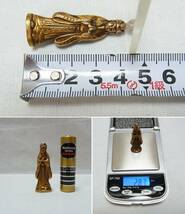 珍品 高さ約4.3cm☆金属製 龍王像☆善女龍王 龍王 竜王 雨乞い 仏像 像 小さい 豆 置物 骨董 アンティーク レトロ ビンテージ 60_画像10