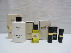 CHANEL シャネル☆香水 口紅 パウダー USED まとめて☆TALC No.5 No.19 33 トワレ パルファム ブランド コスメ 中古 現状 佐60