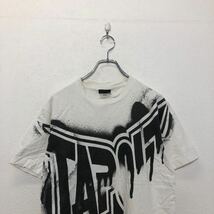 a603-6732 TAPOUT 半袖 ロゴ Tシャツ S タップアウト ホワイト ブラック プリント バックプリント 古着卸 アメリカ仕入_画像2