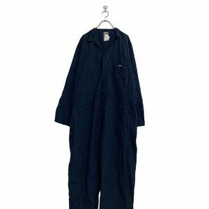 a603-6838 Dickies 長袖 つなぎ 2XL ネイビー ディッキーズ W48 ワークウェア 作業服 古着卸 アメリカ仕入