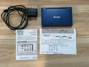 中古　シャープ　電子辞書　Brain　ブレイン　PW-SH3 ネイビー系