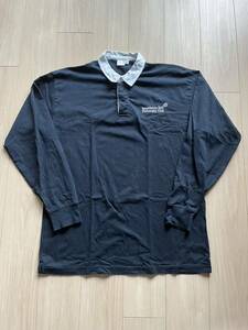 STRAWBERRY HILL PHILOSOPHY CLUB EMBROIDERED RUGBYストロベリーヒル フィロソフィークラブ ラグビーシャツ XL 中古 ネイビー NAVY