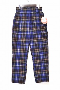 COOKMAN（クックマン）Chef Pants Woolmix Tartan Scottish Navy シェフパンツ ウールミックス タータン 231-33823 イージー スラックスM