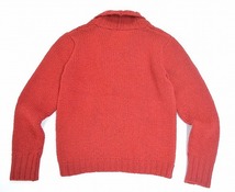 LOCKWOOD HANDKNIT ロックウッド ハンドニット SHAWL COLLAR KNIT CARDIGAN ショールカラーニットカーディガン RED ローゲージ L_画像4