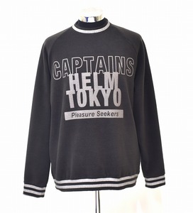 CAPTAINS HELM（キャプテンズヘルム）P-LINE FLEECE CREW ピーライン フリースクルーSWEAT スウェット トレーナー ブルゾン BLACK L ロゴ