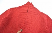 LOCKWOOD HANDKNIT ロックウッド ハンドニット SHAWL COLLAR KNIT CARDIGAN ショールカラーニットカーディガン RED ローゲージ L_画像6