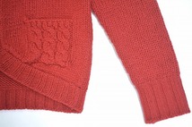 LOCKWOOD HANDKNIT ロックウッド ハンドニット SHAWL COLLAR KNIT CARDIGAN ショールカラーニットカーディガン RED ローゲージ L_画像7