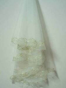  Mali a wedding veil semi long height rare . champagne color kasyosyo ve013