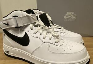 即決26.5cm NIKE AIR FORCE 1 MID '07 DV0806-101 WHITE/BLACKナイキ エアフォース1 ミッド ホワイト ブラック 新品国内正規US8.5