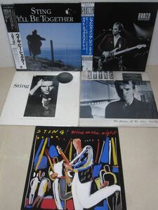 LP&12インチ・スティング Sting 5セット・SHADOWS IN THE RAIN プロモ見本盤、NOTHING LIKE THE SUN USA盤など・A03-89