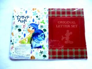 非売品 【レターセット】 ミッキー インサイドヘッド/クリアファイル 封筒 便箋 シール/Disney PIXAR 2015年 特典★送料250円～