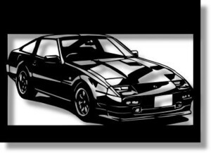 日産(NISSAN) フェアレディZ　XR2の切り絵　【A4サイズ】[C4-082]