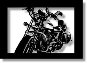 ハーレー・ダビッドソン(Harley‐Davidson) スポーツスターXL1200Lの切り絵　【A4サイズ】[B4-020]