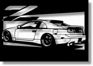 日産(NISSAN) フェアレディＺ Z32の切り絵　(1)【A4サイズ】[C4-051]