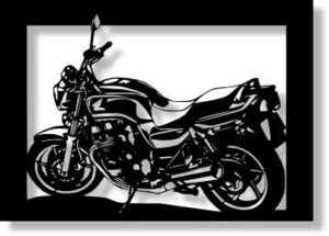 ホンダ(HONDA) CB750の切り絵　【A4サイズ】[B4-007]