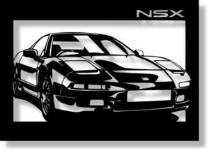 ホンダ(HONDA) NSXの切り絵　(1)【A4サイズ】[C4-016]