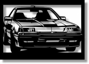 日産(NISSAN) スカイライン R30 鉄仮面の切り絵　(1)【A4サイズ】[C4-097]