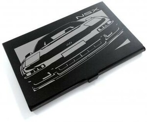 ブラックアルマイト「ホンダ(HONDA) NSX」切り絵デザインのカードケース[CC-017]