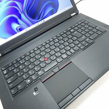 訳あり キーきれいめ ◇ Lenovo ThinkPad P71【Core i7-7820HQ 2.9GHz/32GB/NVMe SSD 512GB/HDD 500GB/Quadro P4000/Win11-Pro/17インチ】_画像4