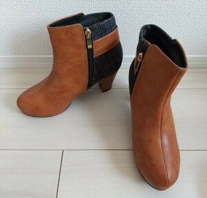 (96)Michaela La Spada Camel × проверка короткие сапоги (M размер )